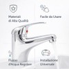 Rubinetto Miscelatore per Lavabo con Finitura Cromata Brillante | Kit
