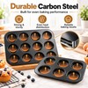 Square Muffin Pan for Home Baking – Nonstick Carbon Steel
