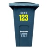 Wheelie Bin Numbers 1-999 (and/or. Letters A-Z) 2 Sets Waterproof