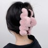 Extra Large Fluffy Wave Shaped Hair Clip (Black)