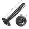 Wensilon (200Pcs)#8×1” for Sheet Metal Self-Tapping Screws 410 Black Stainless