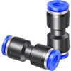 TAILONZ PNEUMATIC Blue Straight 2-Way - 10MM Tube Outside Diameter