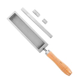 COHEALI Gold Refining Mold with Wooden Handle 11.6 Inch Iron Ingot Casting Mold for DIY Metal Melting Silver Refining Jewelry Making