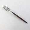 Cutipol GOA Brown Silver Dessert Fork G007B