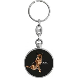Toff London Brown German Shepherd Dog Keyring