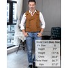 Ceehuteey Mens Suit Suede Double Breasted Vest Classic Groomsmen Wedding