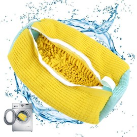 LEWBDF Schuhwaschbeutel Waschmaschine Waschbeutel Schuhe Schuhbeutel Waschmaschine Schuhsack Wiederverwendbar Reißverschluss Plüsch Schuhwaschbeutel für Turnschuhe,Tennisschuhe(Grau）