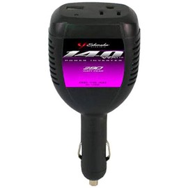 Schumacher ‎PI-140 Analog Power Inverter for Cars, 140W with AC and USB Power Ports, Black