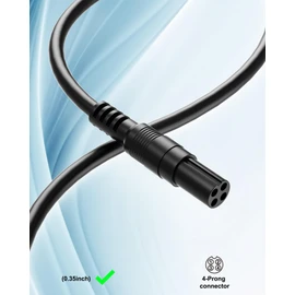 VHBW 63V Charger Compatible with Segway Ninebot Charger 4 Prong Compatible with Segway Ninebot S/S-MAX/Mini lite/Mini PRO/Go Kart Kit, Gokart PRO Scooters