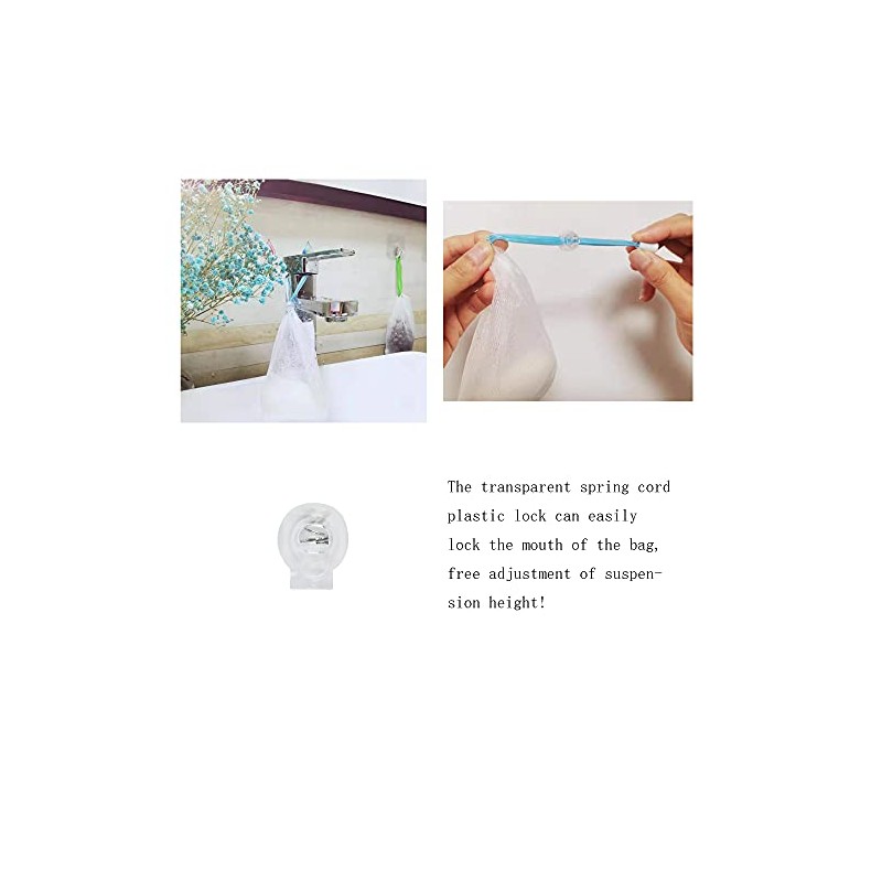 40PCS Exfoliating Soap Mesh Saver Pouch Bag and 3 PCS