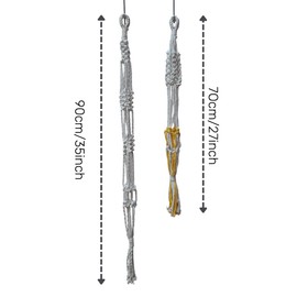 Macetero Colgante para Plantas – macetero de macramé Mariarts - Kit Juego de 2 maveteros – Hecho a Mano, hilo de algodón - Ideal para Decoración del hogar y oficina