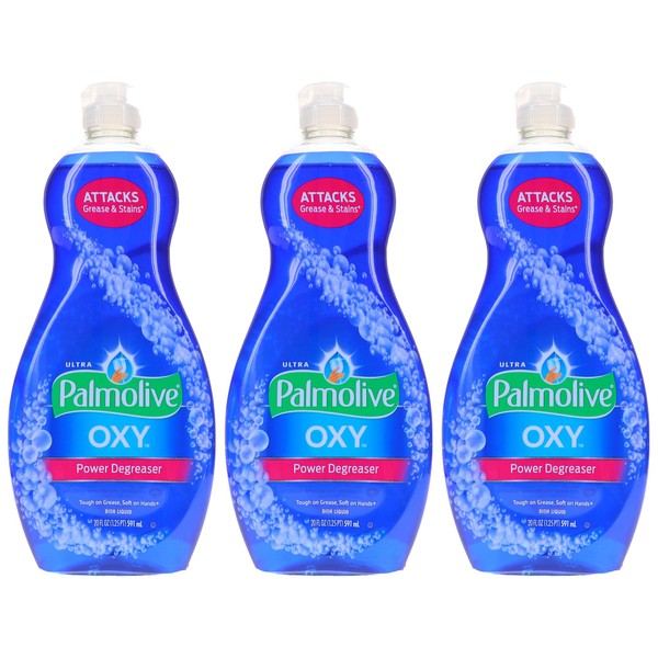 Palmolive Ultra Oxy Power Degreaser, Dish Soap - 20 Fl Oz (Pack of 3)