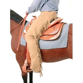 Tough-1 Synthetic Suede Western Show Chaps Large S