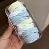 VIPMOFAN 子供用 マリンカラーヘアゴム 10本セット 高弾力 跡がつきにくい 滑り止め ヘアアクセサリー(8# ミストブルー系（10 本/箱）)8#