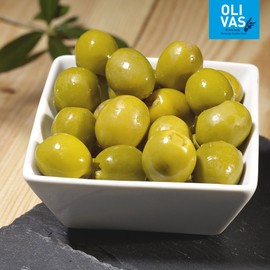 Olivas Anchoas / 80 g (tin) * Manzanilla Olives of the Commercial Grade Extra with Spicy Anchovy Cream