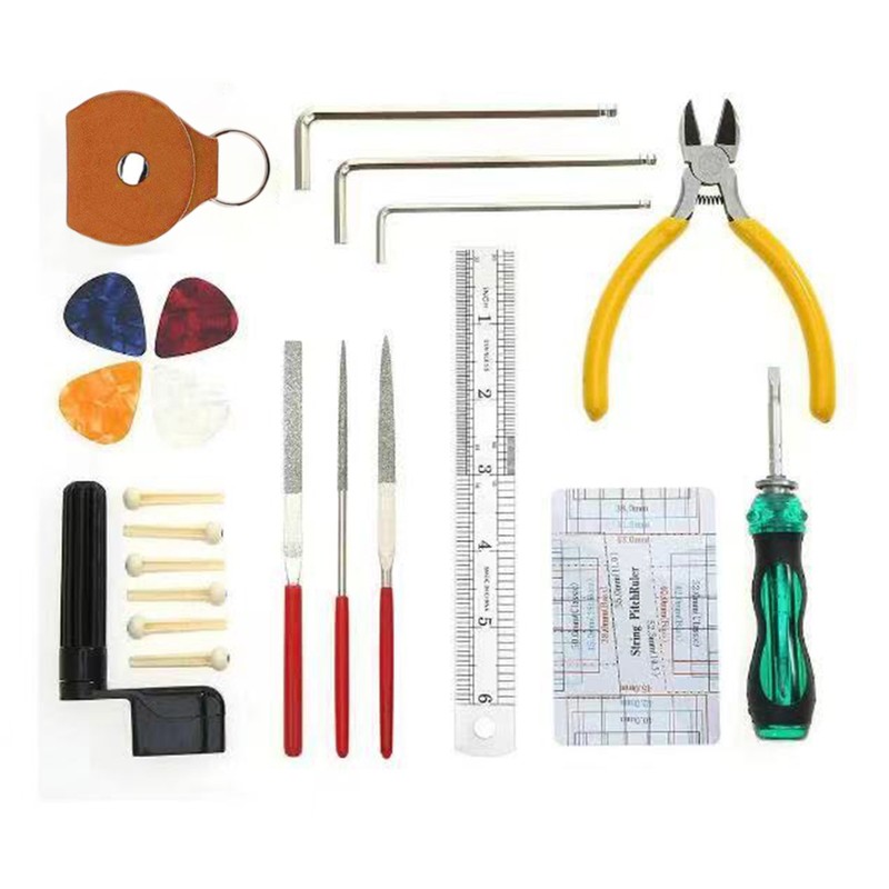 23PCS Guitar Repair Kit Guitar Maintenance Tools Guitar Setup Kit