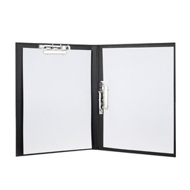 A4 Leather Double Clipboard Folder Loose Leaf File Folder Binder Professional Presentation Book Folder Conference Pad Folder Portfolio Documents Organiser Business Files Holder for Office School