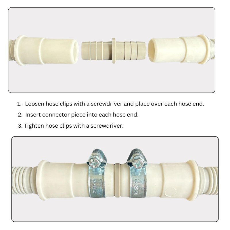 Extendable Washing Machine Hose, Drain Pipe Replacement or Extension Kit,