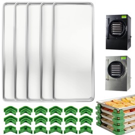 Metal Trays for Harvest Right Freeze Dryer, Compatible with Harvest Right Freeze Dryer Medium Trays (5 Pcs) + 18 Original Tray Stackers Included, Medium Freeze Dryer accessories, 2-year warranty