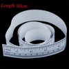 1Pc White Self-Adhesive Measuring Tape, Double Scale Stick on Workbench