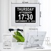 Johnziny 8 Inch Digital Day Calendar Clock, Dementia Clock for