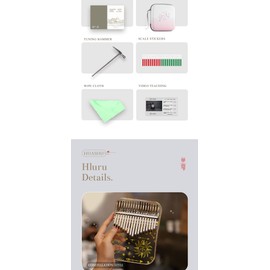 Kalimba 21 Keys, Crystal Finger Pianos, Professional Thumb Piano, Carlimba, Mbira Instruments for Adults and Children (Yellow)