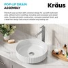 KRAUS Bathroom Sink Pop-Up Drain Assembly in Matte Black for