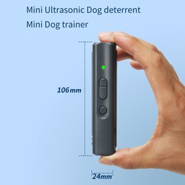 LEOUNA Ahuyentador ultrasónico para perros, dispositivo USB recargable para perros, dispositivo portátil para adiestrador de perros, dispositivo antiladridos con indicador LED, cordón