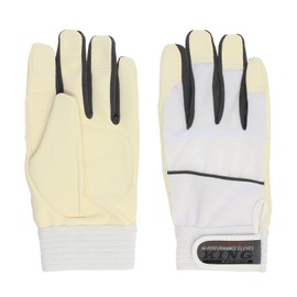 Otafuku Glove Synthetic Leather Gloves PU-KING [Synthetic Leather Upper: Polyester] K-17 White x Gray L