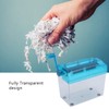 Small Paper Shredder, Hand Shredder Portable Premium Material Fully Transparent