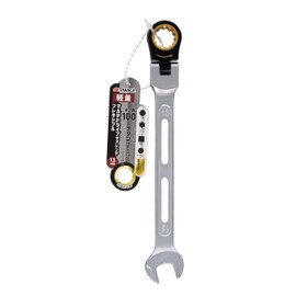 Takagi Multi Drive Gear Wrench Flexible 13mm Ratchet Wrench Swivel 180° 100 Gears Final Tightening Lightweight Work Tool Bolt and Nut Tightening Loosening