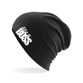 huuraa Beanie Like a Boss Saying Gift Unisex Hat Like a Boss Present, black