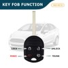 AKS KEYS Replacement for Ford Fiesta Key Fob 4 Buttons