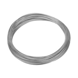 uxcell 1/16" (1.5mm) 150ft (46m) 304 Stainless Steel Cable Wire Rope 7 x 7 Strands Core Aircraft Wire for Construction Outdoors Marine Rigging Decking Railings