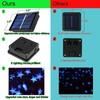 Abkshine 120 LED Blue Solar Star String Lights, Waterproof Solar