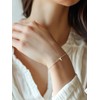 Silvora S925 Sterling Silver Initial Letter Bracelet, Meaningful Initial Bracelet