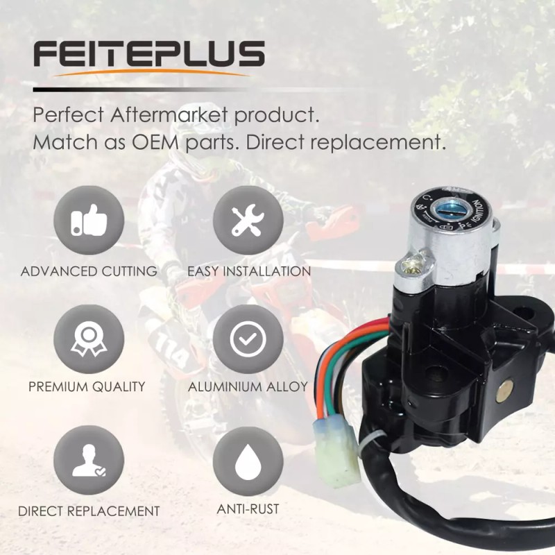 Feiteplus For SUZUKI GSXR750 600 2004-2005 Ignition Switch Fuel Gas