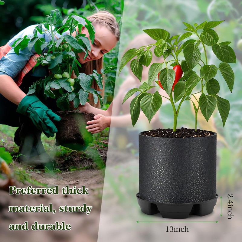 P Polerden 4-Pack Self Watering Fabric Pot Base, Auto Pots