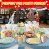 Gueevin 144 Pcs Mini Popcorn Boxes and Clear Treat Bag