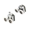Zinc Alloy Shower Door Twin Rollers Runners - Set of