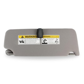 PEVAST Left Driver Side Sun Visor with LED Lights Replacement for 2016-2022 Pilot 2017-2023 Ridgeline 2019-2022 Passport Sunvisor with Glasses Clip 84280-TG7-A12ZB(Gray)