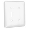 TayMac WRW-TB 2-Gang White Smooth Metal Maxi Toggle/Blank Wall Plate