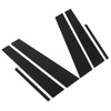 6 Pcs Side Door Window Cover Glossy Black Pillar Post