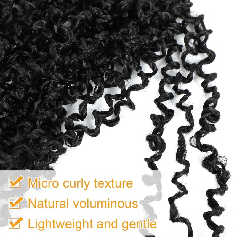 Aksice 18 Inch 8 Packs Yanky Twist Crochet Hair for