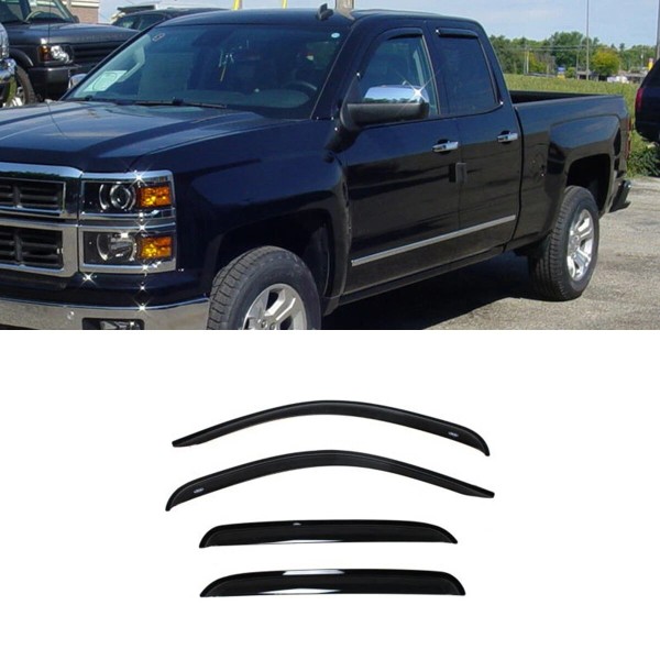 unbranded 4pc Vent Shade Window Visors For 07-13 Silverado/Sier
