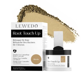 LEWEDO Hairline Powder - Instant Root Touch-Up for Thinning Hair, Cover-Up Waterproof & Sweat-Resistant Formula, Natural-Looking Hair Thickener for Women & Men with Mirror & Sponge (Blonde)