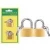 2 Pcs Small Solid Brass Locks with Keys, 20mm +