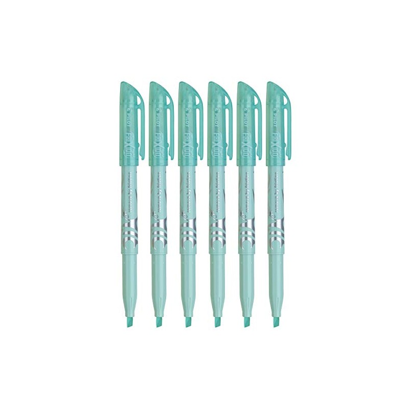 Pilot FriXion Pastel Erasable Highlighter, Chisel Tip, Green Ink, 6