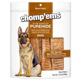 CHOMP 'EMS Ruffin' It 21013 Purehide Dog Chew, Size 12