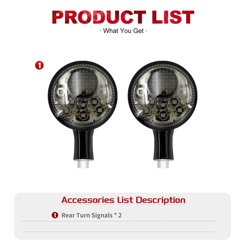 Motorcycle Rear Brake LED Turn Signal Light Indicator Running Lamp